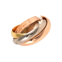 CARTIER "Trinity" Wedding band in white gold, yellow gold, and rose gold