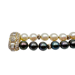 BOUCHERON Bracelet in Yellow gold, Pearls and Diamonds