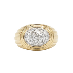 Yellow Gold and Diamond Dome Ring