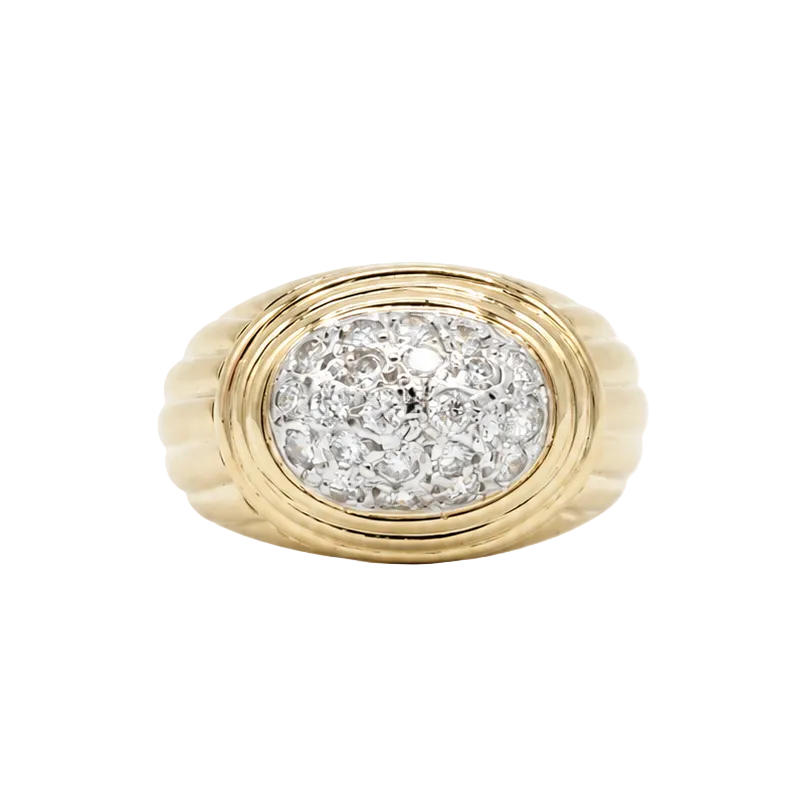 Yellow Gold and Diamond Dome Ring