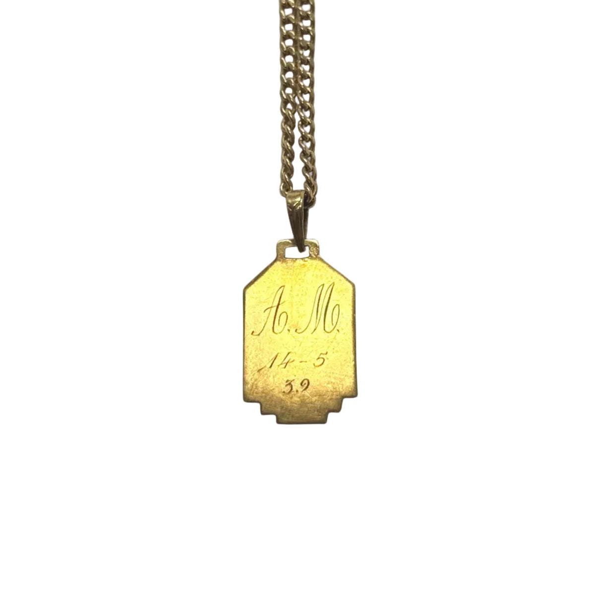 Médaille en or jaune et nacre
