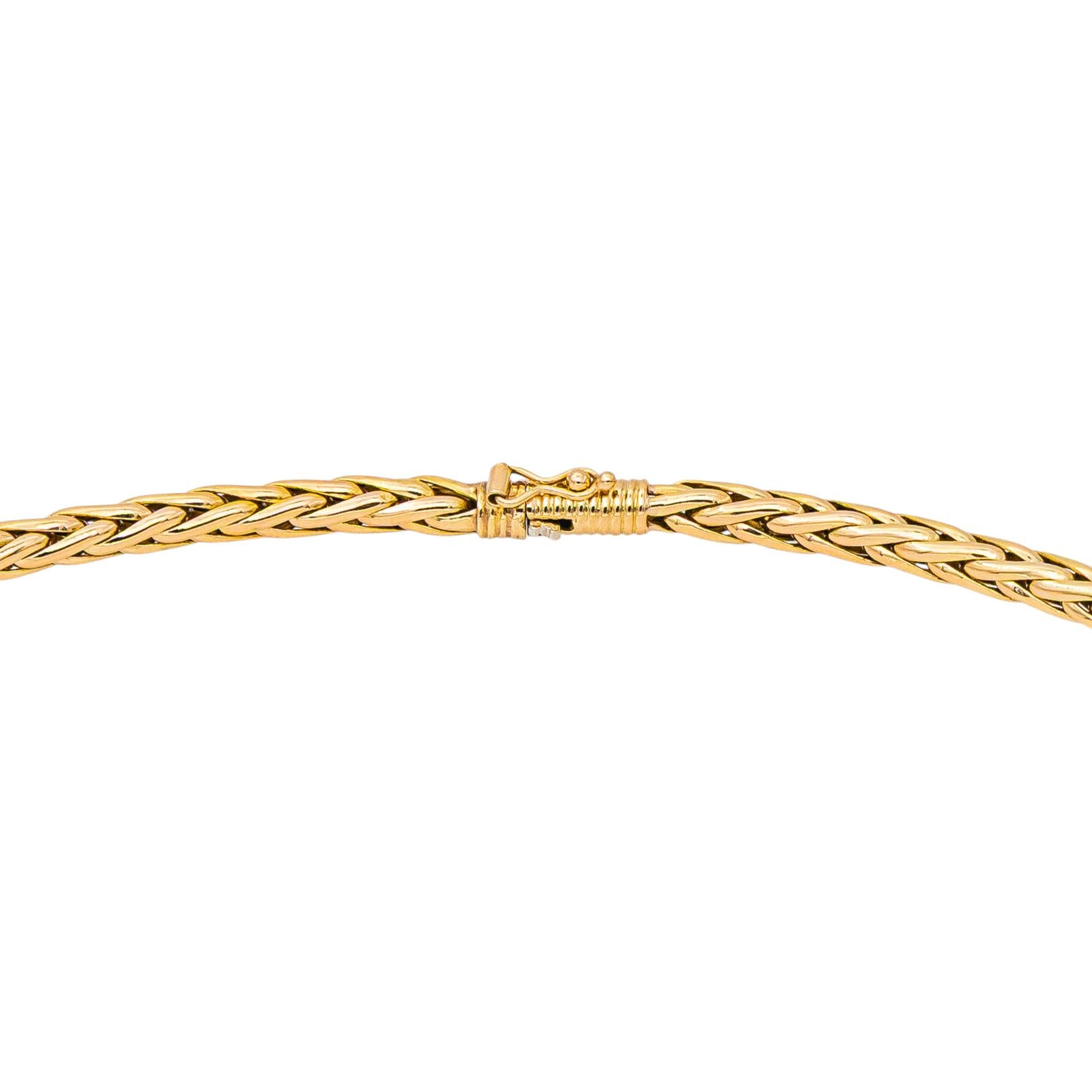 Collier Maille palmier Or jaune