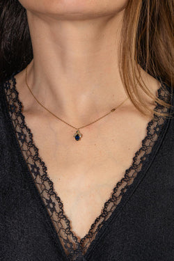 Necklace Yellow gold Sapphire