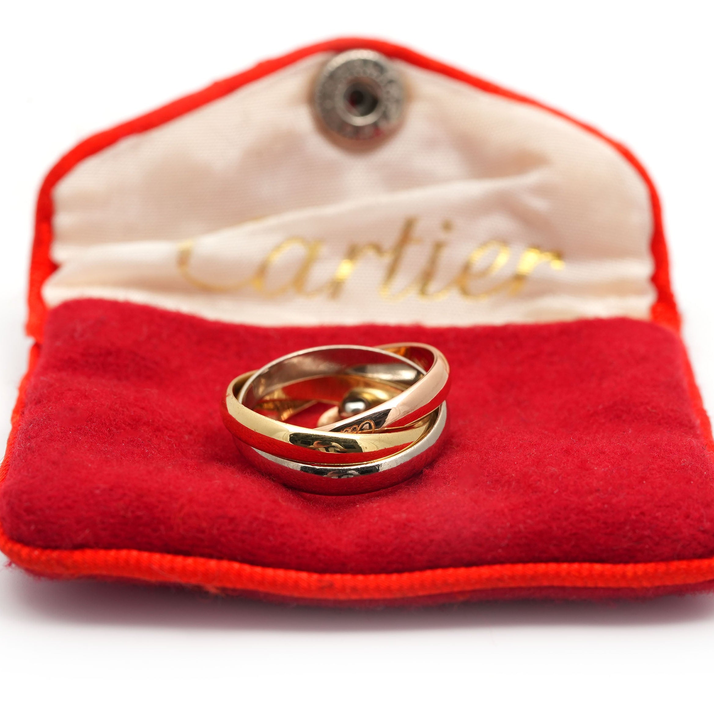 CARTIER "Trinity" Wedding band in white gold, yellow gold, and rose gold