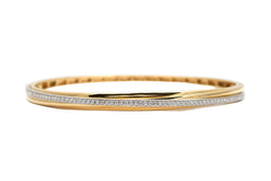 Yellow Gold and Diamond Bangle Bracelet
