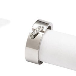 CHAUMET "Liens" Band Ring in white gold and diamonds