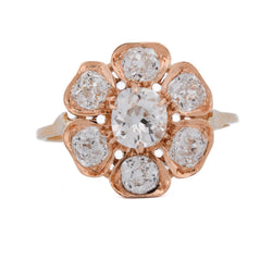 Marguerite Ring in Yellow Gold and Diamonds