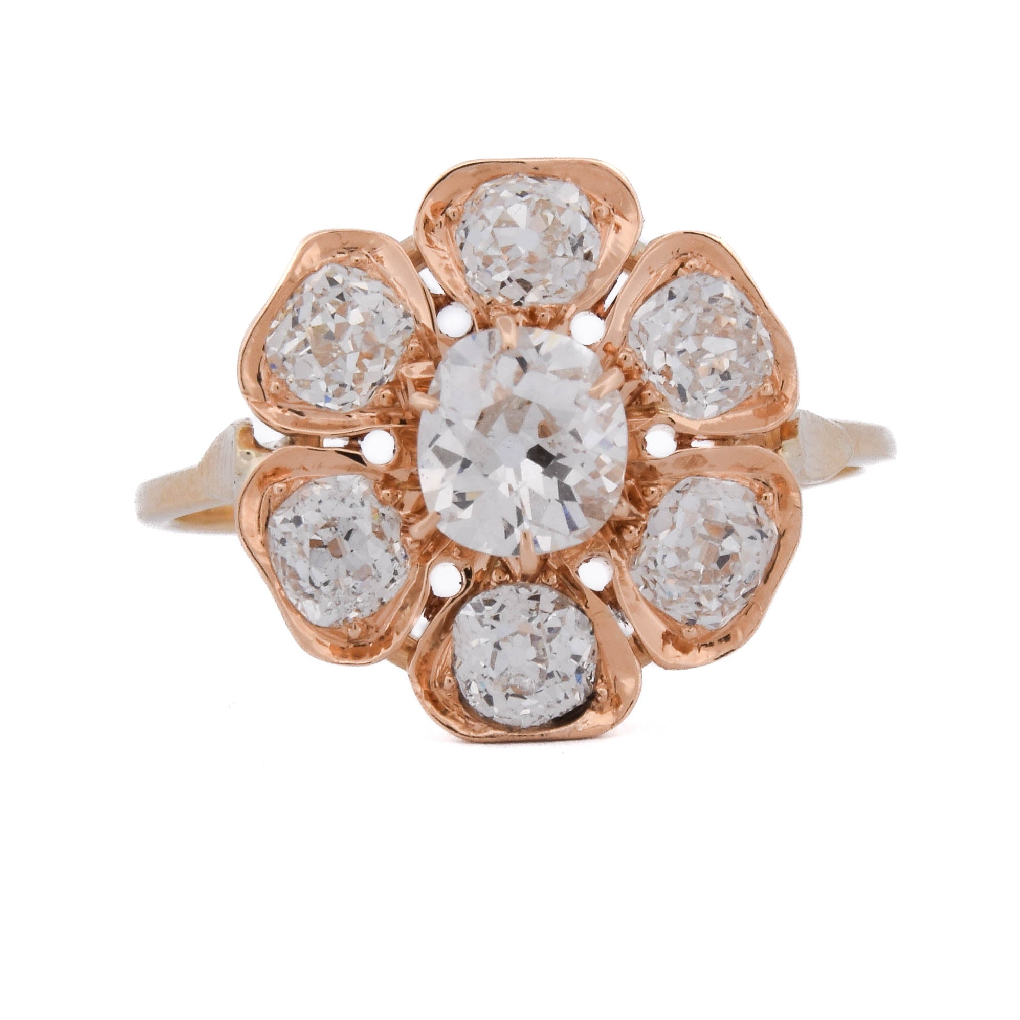 Marguerite Ring in Yellow Gold and Diamonds