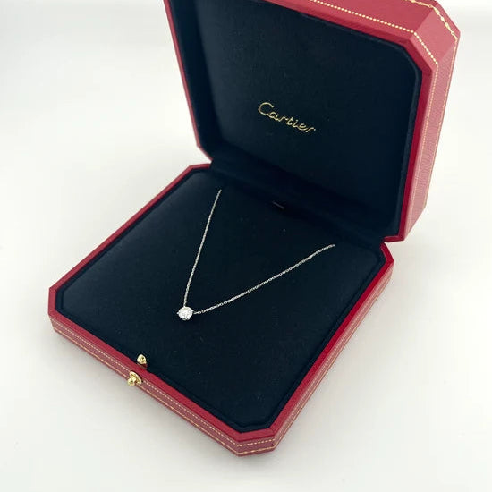 CARTIER Necklace with Pendant in White Gold and Diamonds