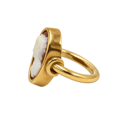 Yellow Gold Ring with Cameo