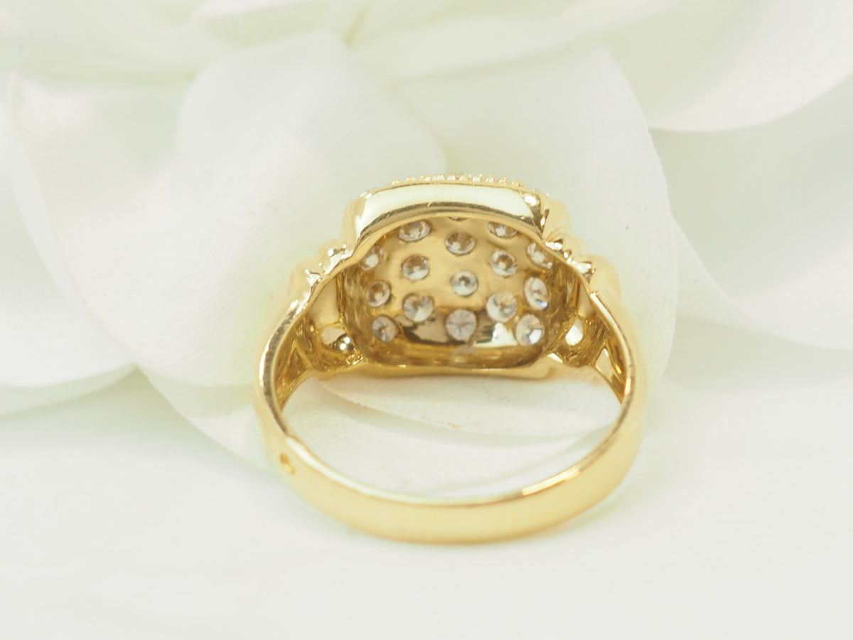 Bague Pavée en or jaune et diamants