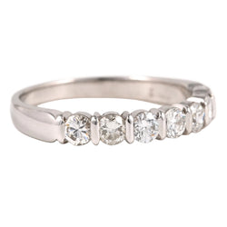 White Gold and Diamond Wedding Band