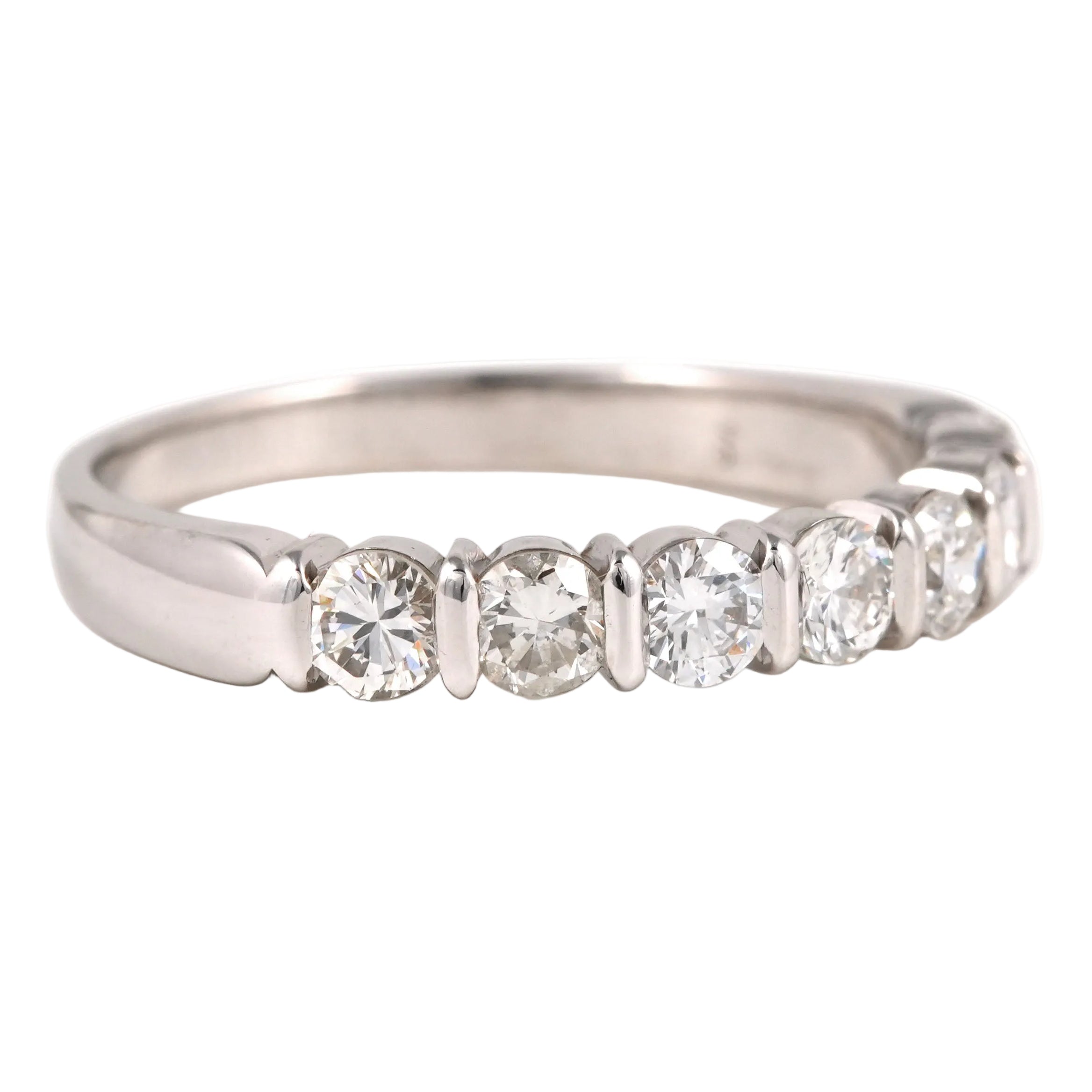 White Gold and Diamond Wedding Band