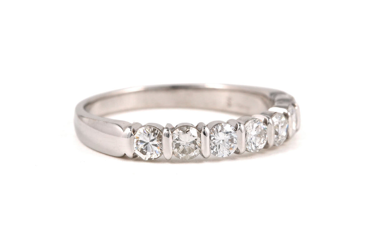 White Gold and Diamond Wedding Band