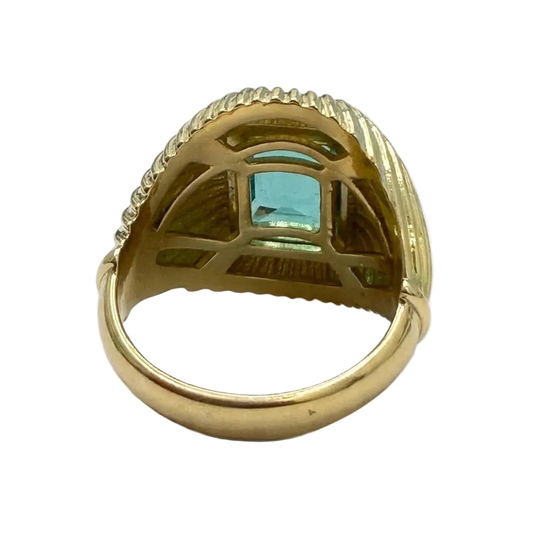 Yellow Gold and Emerald Dome Ring