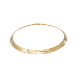 Yellow Gold Omega Link Necklace