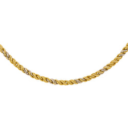 Yellow Gold Twisted Link Necklace