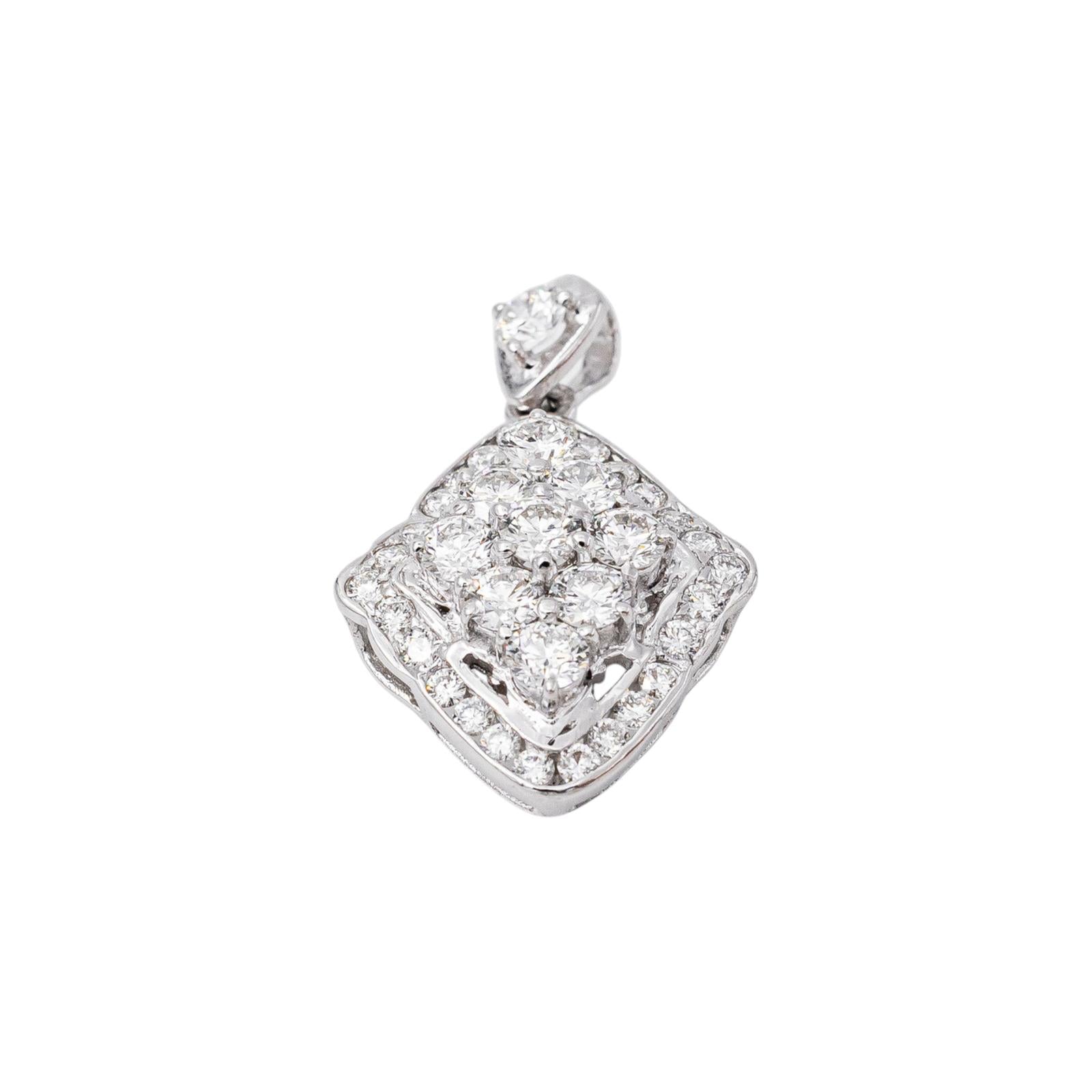 Pendentif Or blanc Diamant