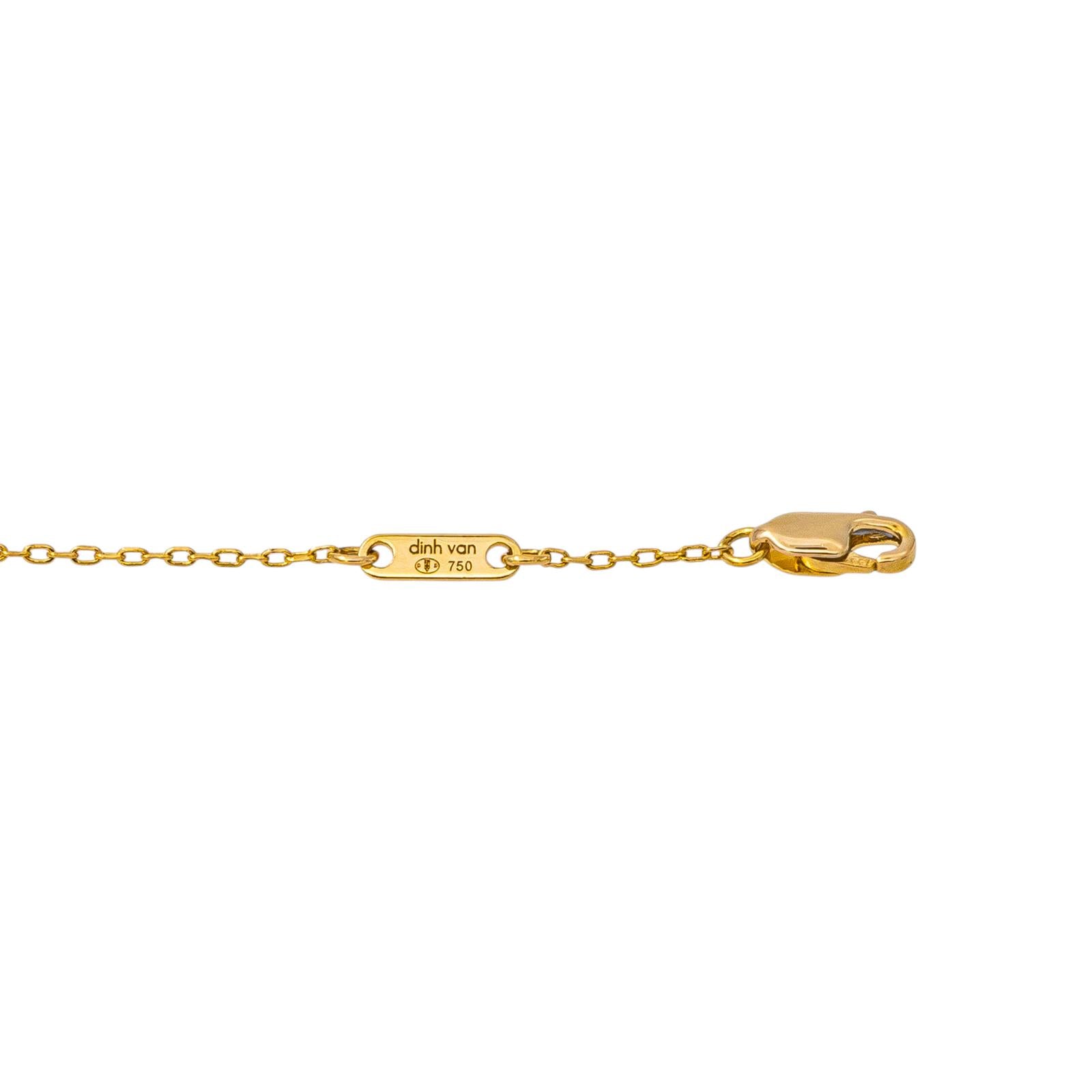 Dinh Van Necklace with '70s-Style Pendant in Yellow gold