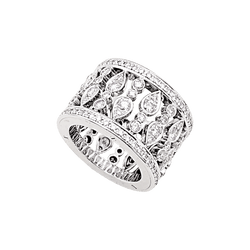 Bague Chopard, "Haute Joaillerie" or blanc et diamants.