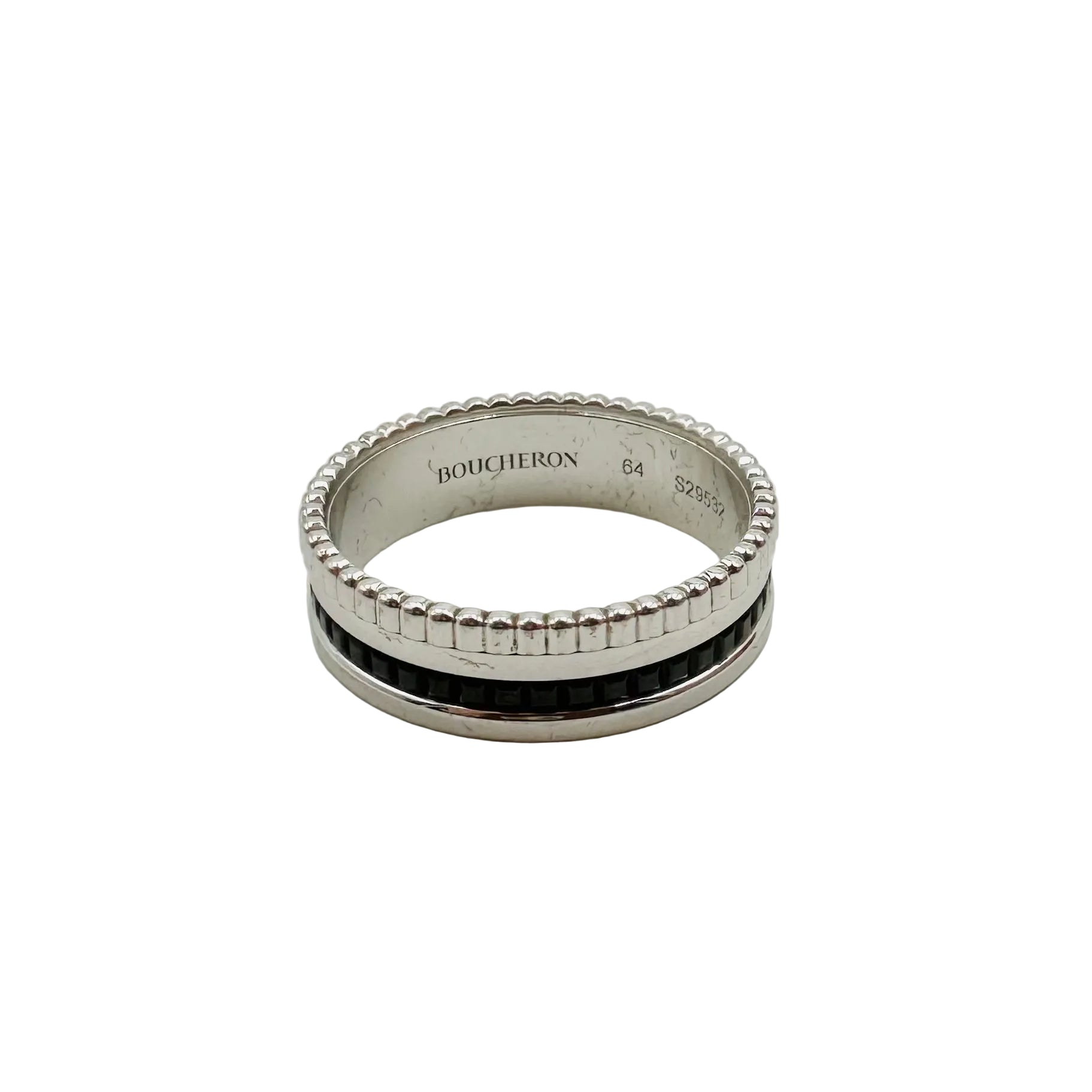 BOUCHERON "Quatre Black Edition" Ring in white gold and black PVD