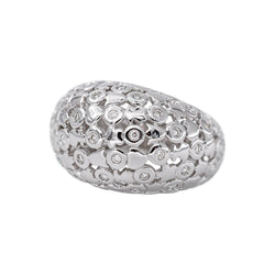 White Gold Diamond Dome Ring