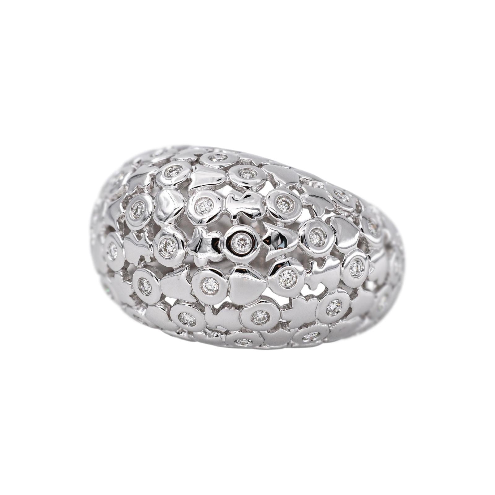 White Gold Diamond Dome Ring