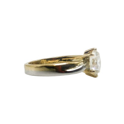 Solitaire Ring in White gold, Yellow gold, and Diamond