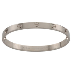 CARTIER "Love" White Gold Bangle Bracelet