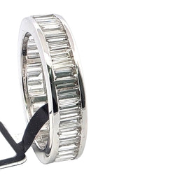 White Gold and Diamond Wedding Band