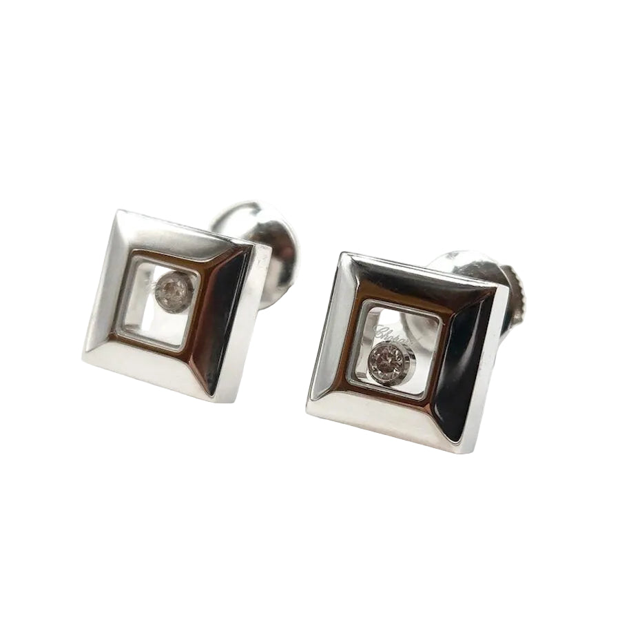 CHOPARD "Happy Diamonds" Earrings in White Gold and Diamonds