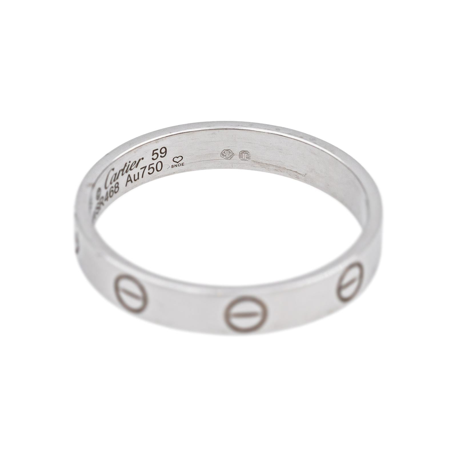 Cartier Love Ring White Gold