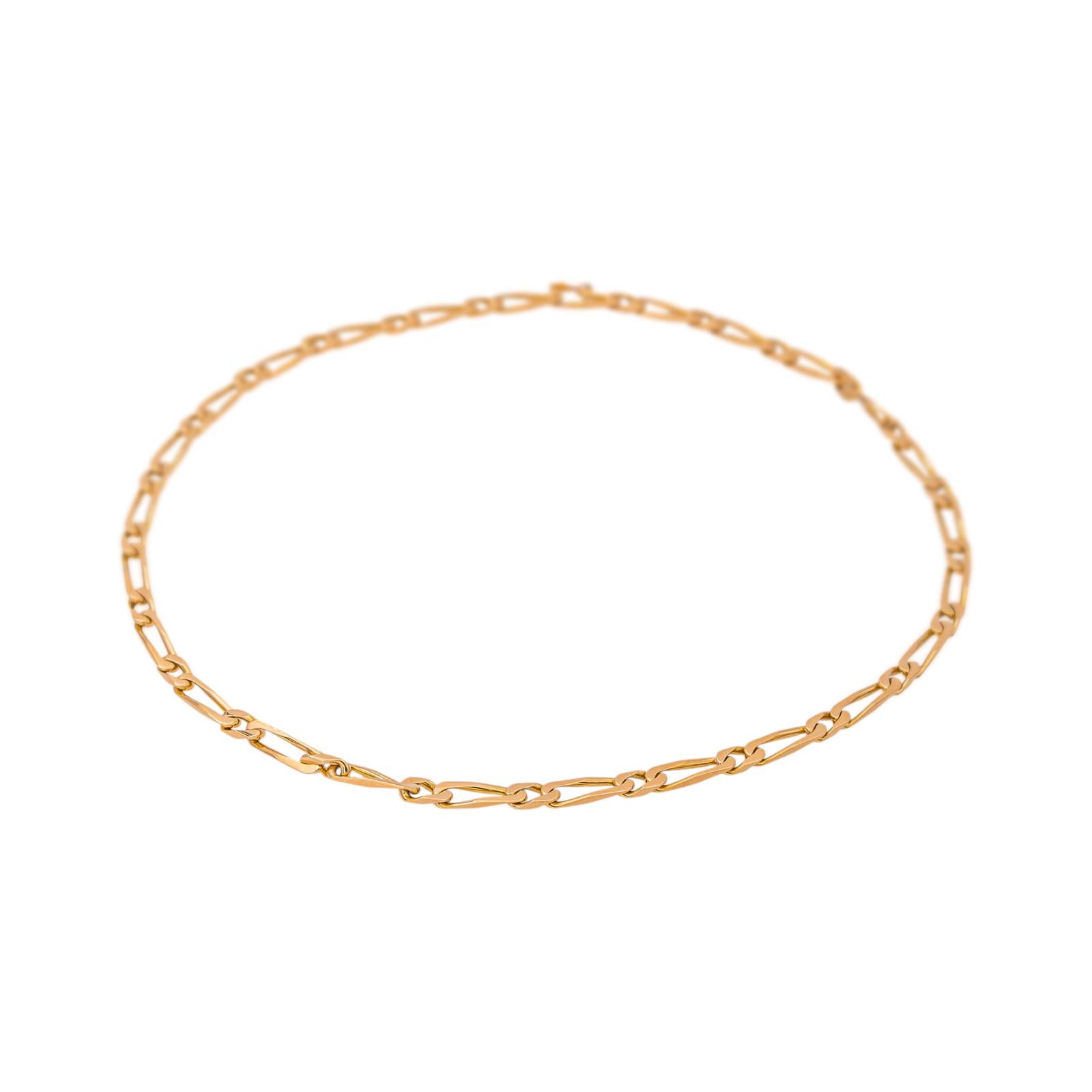 Figaro chain Necklace Rose gold