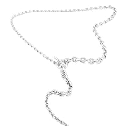 HERMÈS "Crescendo" Long Necklace in Silver