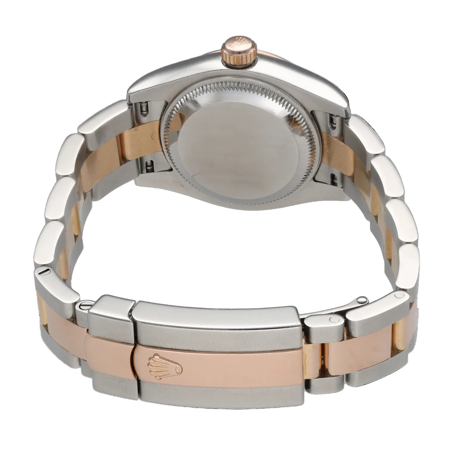 ROLEX "Oyster Datejust Lady" watch in rose gold and stainless steel