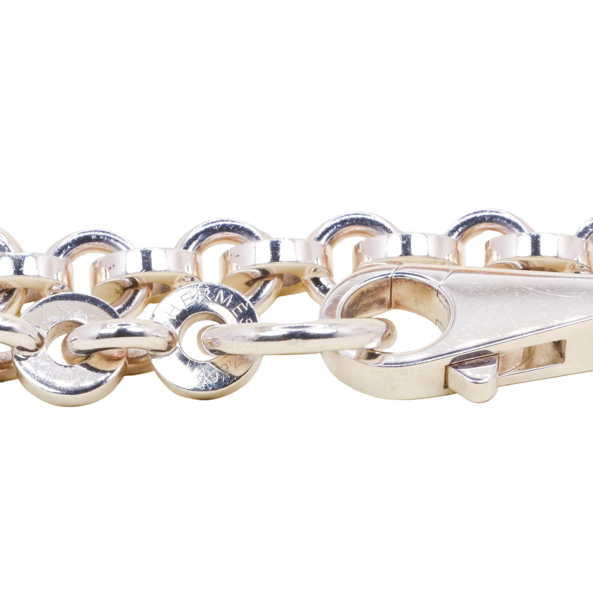 HERMÈS "Voltige" Silver Link Bracelet