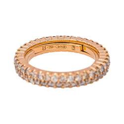 American-Style Rose Gold Diamond Wedding Band