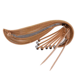 Broce Clip in yellow gold and diamonds