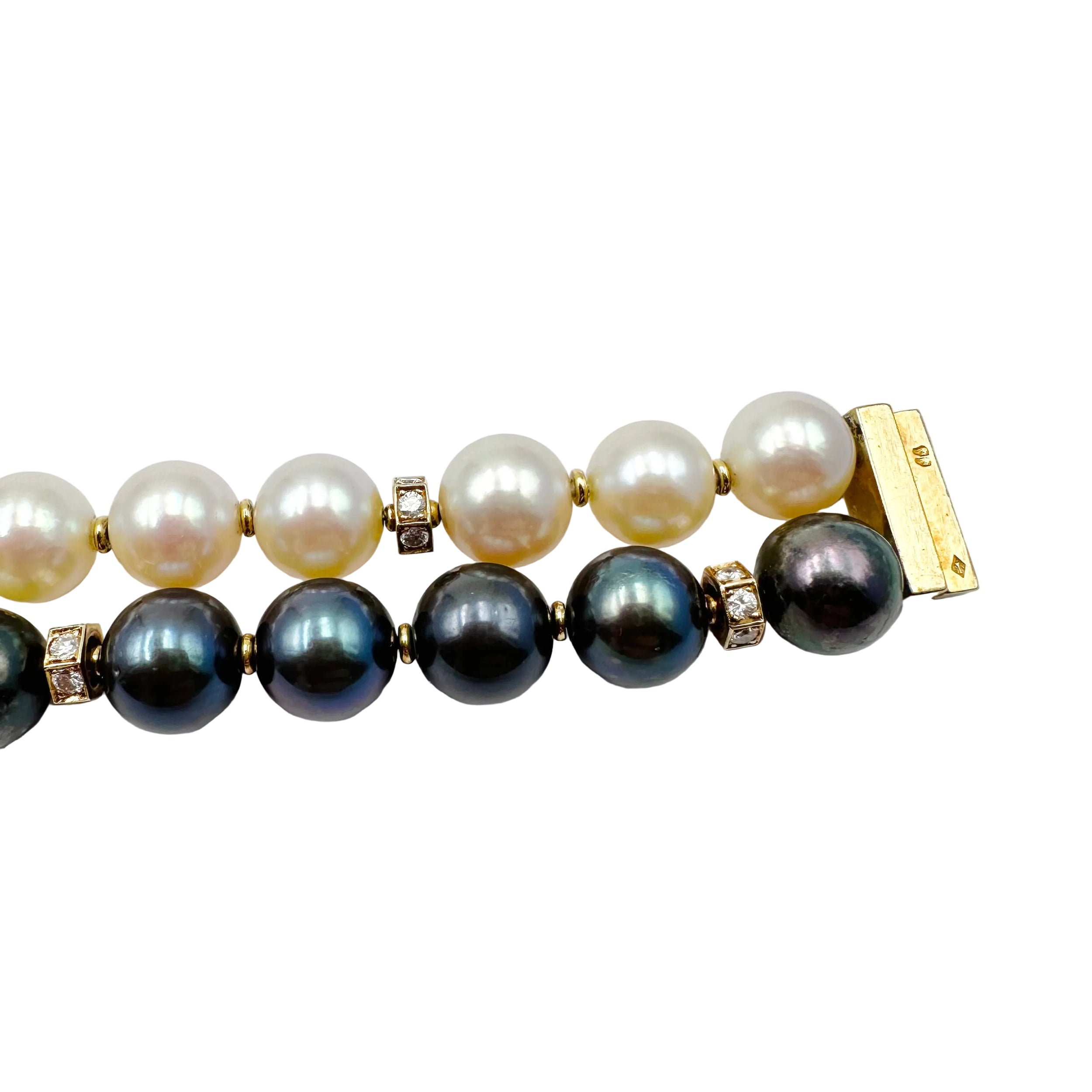 BOUCHERON Bracelet in Yellow gold, Pearls and Diamonds