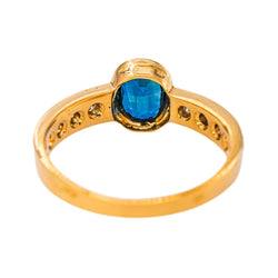Yellow gold Sapphire Ring