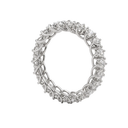 White Gold and Diamond Wedding Band