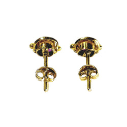 Yellow Gold and Ruby Stud Earrings