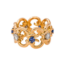 Bague Bandeau Or rose Diamant