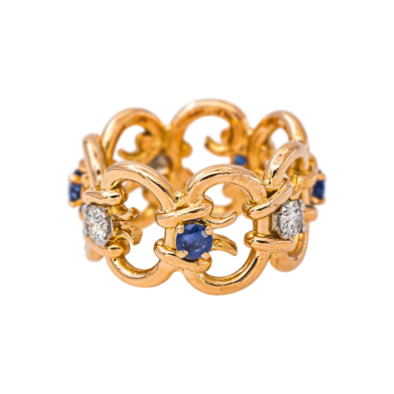 Bague Bandeau Or rose Diamant