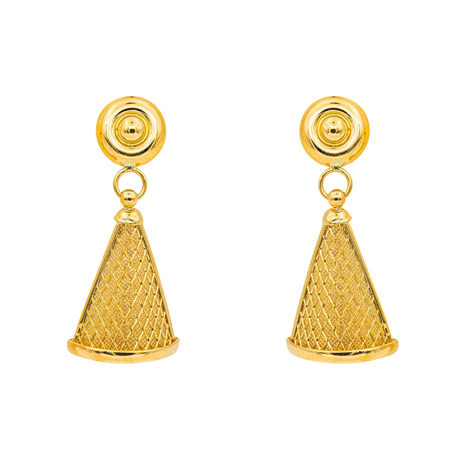 Yellow Gold Drop Earrings