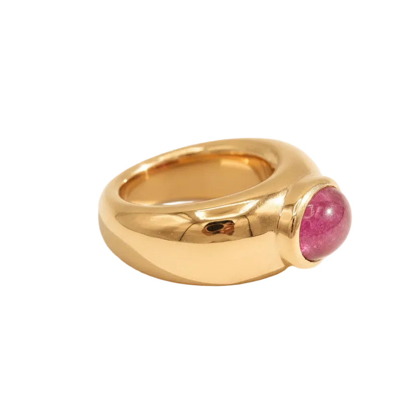Yellow gold and Ruby Bangle Ring