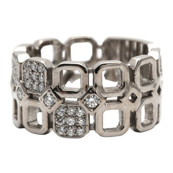 White Gold and Diamond Band Ring
