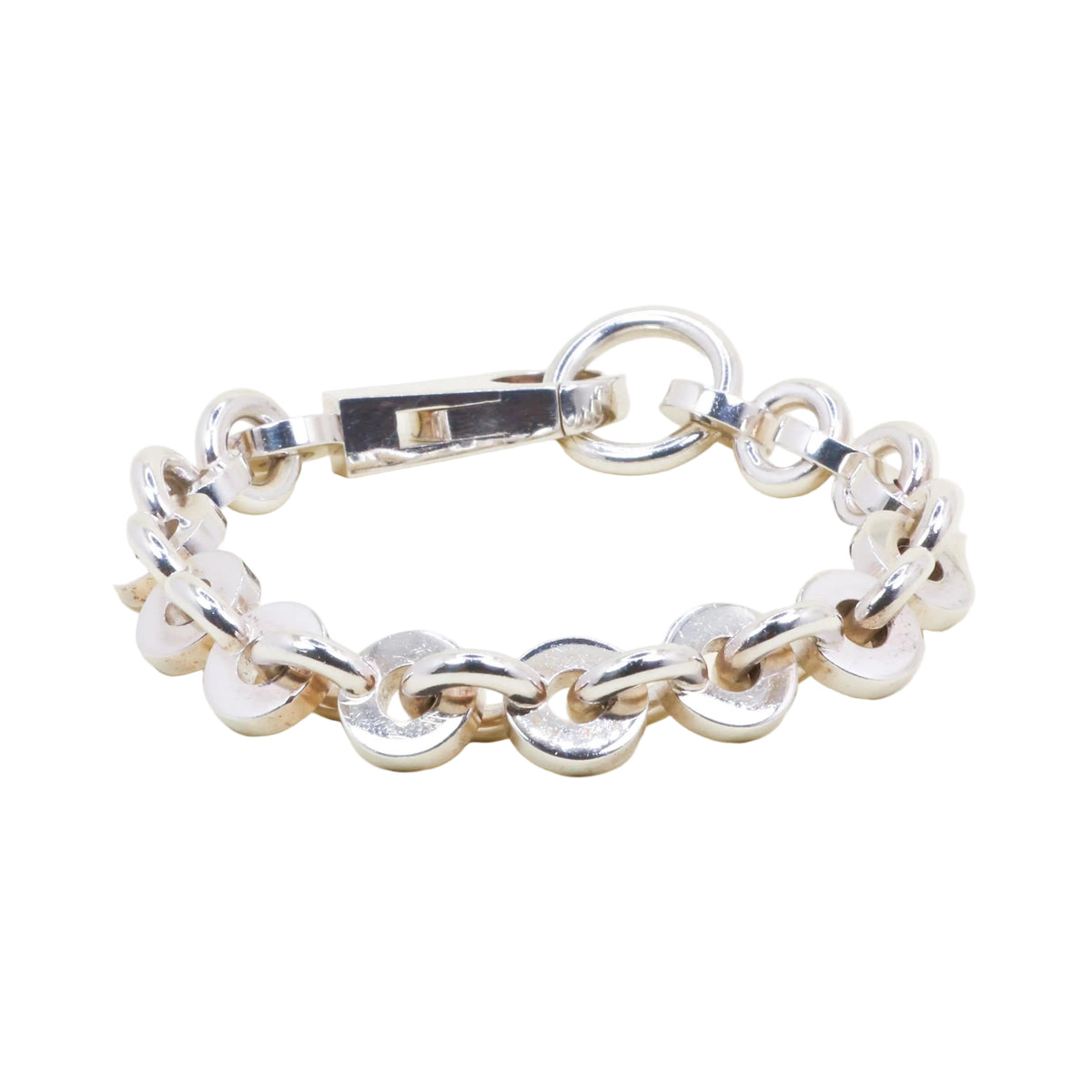 HERMÈS "Voltige" Silver Link Bracelet