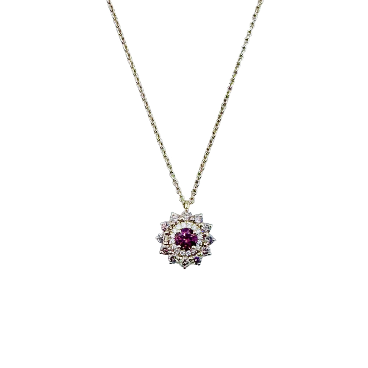 GEMMYO "Lefkos Camaïeux" Pendant Necklace in yellow gold, Tourmaline, and Diamonds
