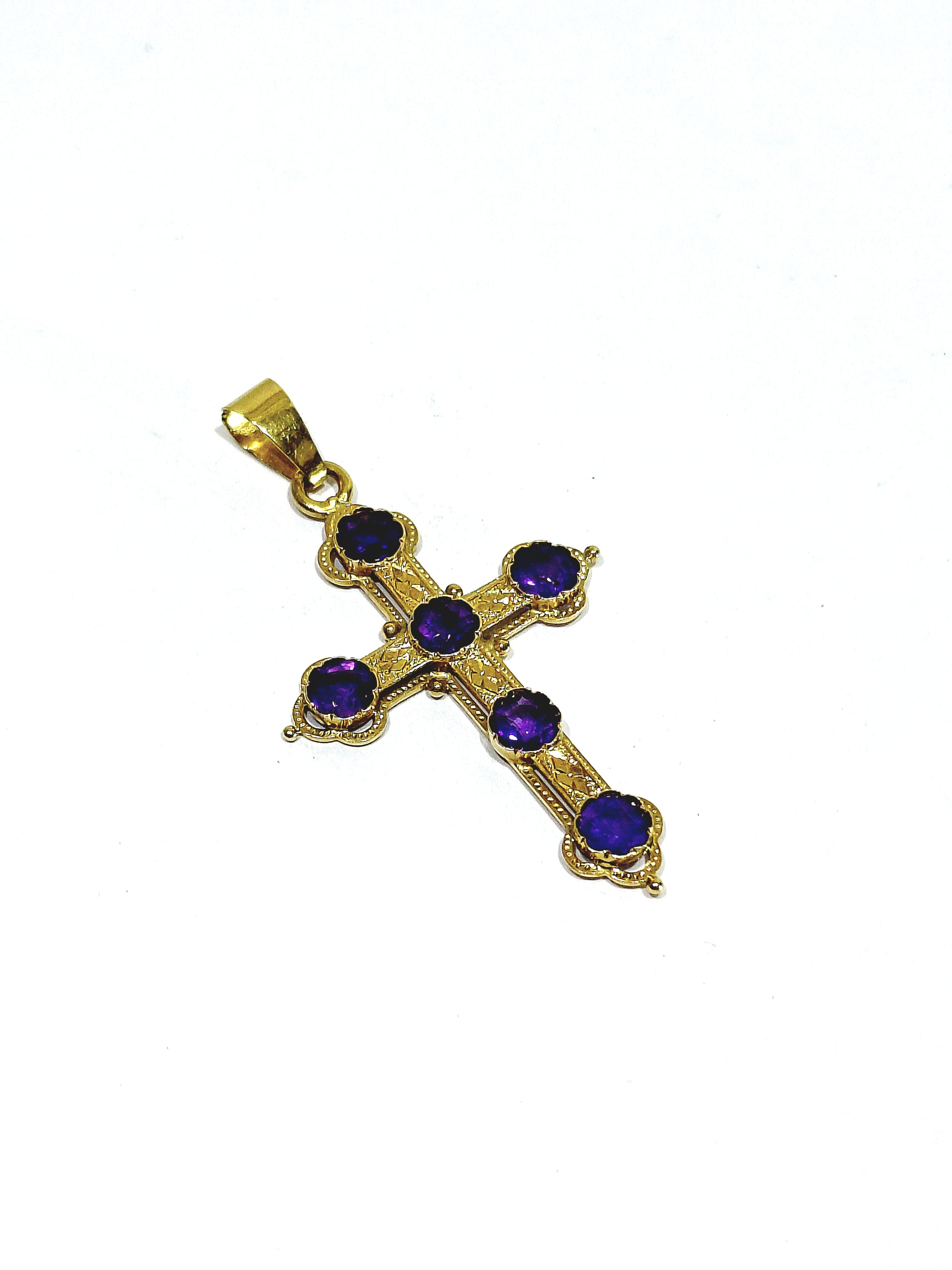 Gold and Amethyst Cross